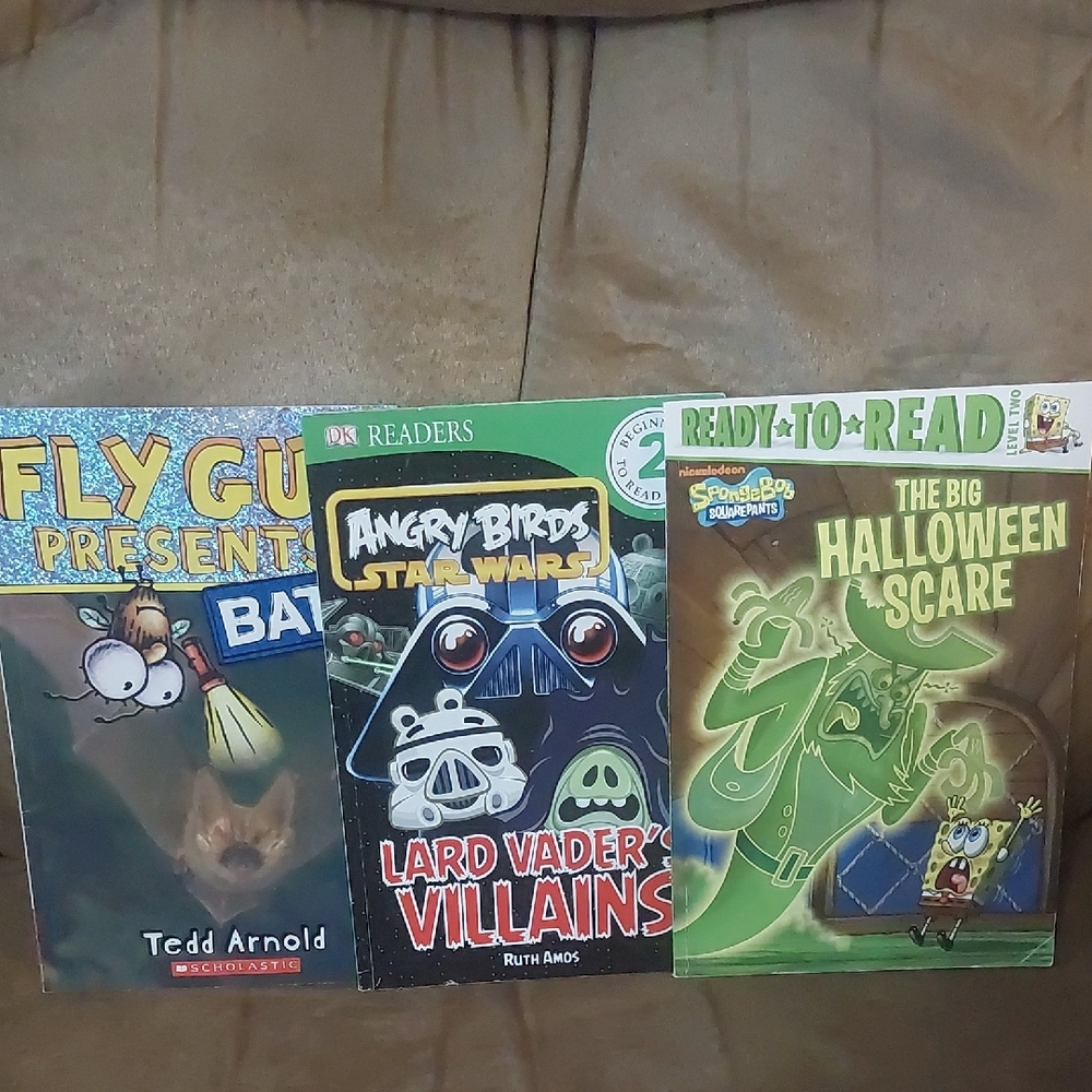 📚 Children's Book Set with Fly Guy and SpongeBob And Angry Bird Learn 2 Read